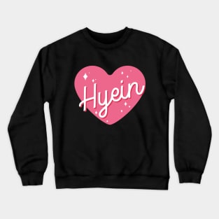 Newjeans new jeans Hyein name typography pink heart tokki bunnies | Morcaworks Crewneck Sweatshirt